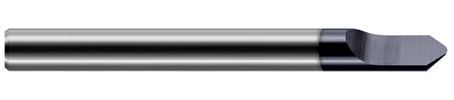 Picture of Harvey Tool 48810-C3 1/8 D x 30 DEG x .010 R ENGR, AlTiN End Mill Standard Flute Standard Helix Carbide AlTiN Single End Square Sharp